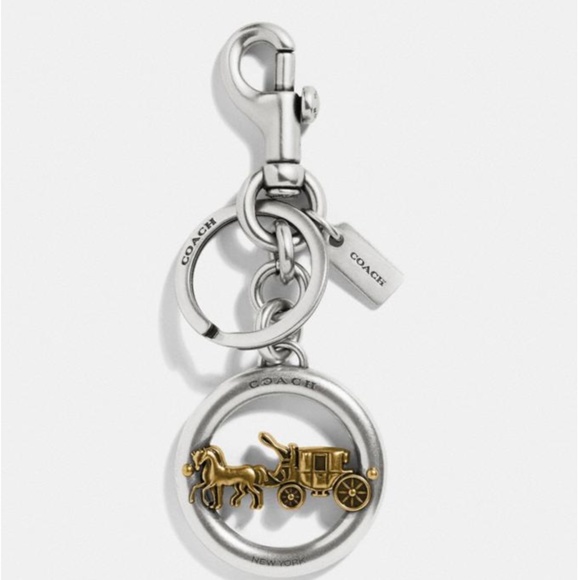 Coach HORSE & CARRIAGE BAG CHARM FOB Keychain New - Picture 1 of 6